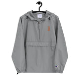 Football &God Vertical Orange Embroidered Champion Packable Jacket