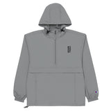 Baseball &God Vertical Onyx Embroidered Champion Packable Jacket