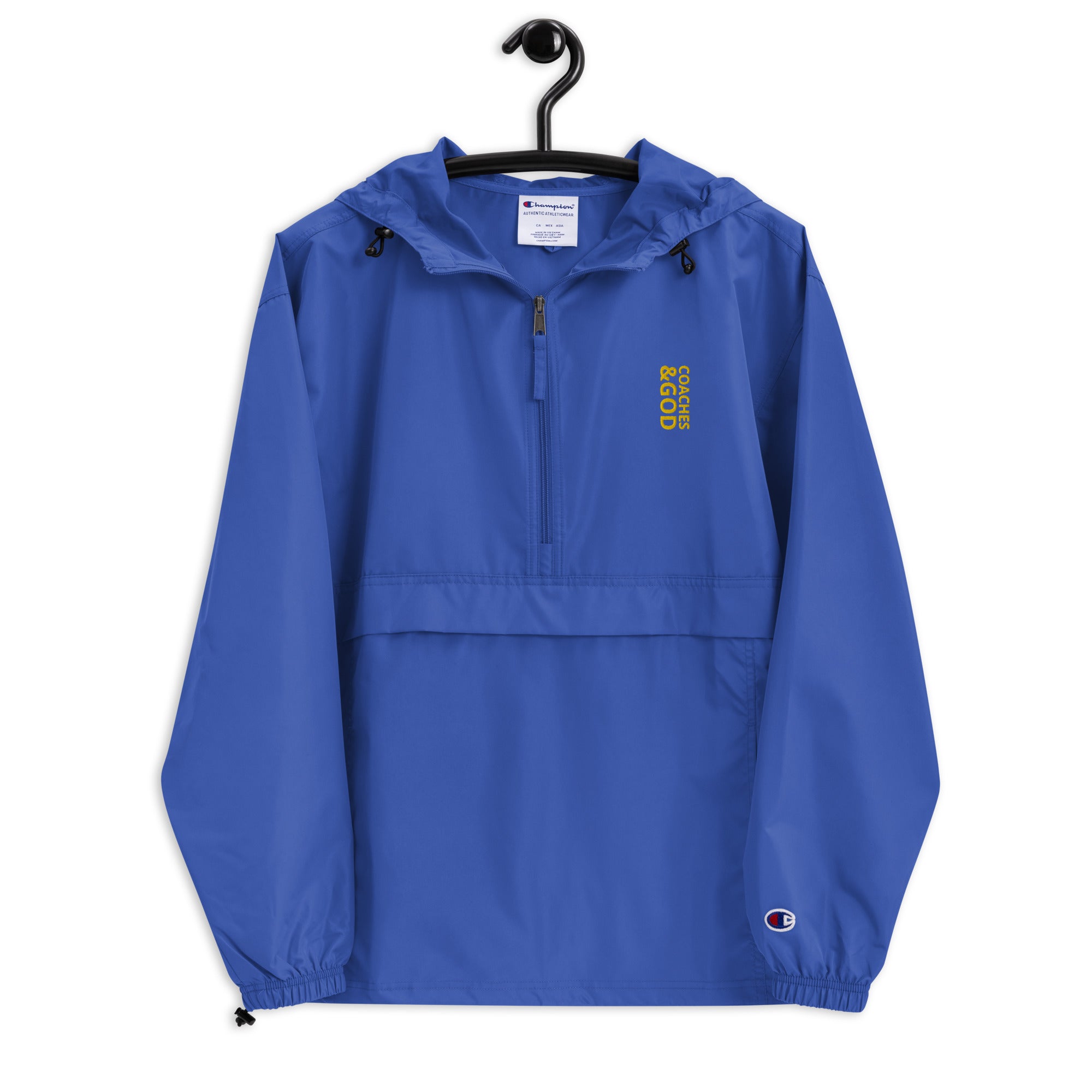 1STAR Coaches &God Vertical Tuscan Embroidered Champion Packable Jacket