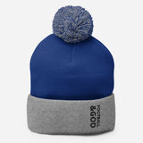 Football &God Onyx Pom-Pom Beanie