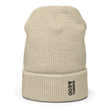 Baseball &God Vertical Onyx Waffle Beanie