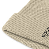 Football &God Vertical Onyx Waffle Beanie