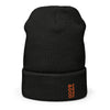 Basketball &God Vertical Orange Waffle Beanie