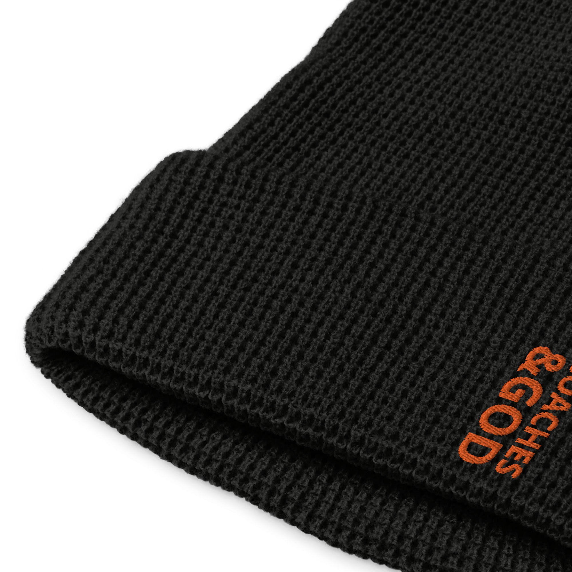 1STAR Coaches &God Vertical Orange Waffle Beanie
