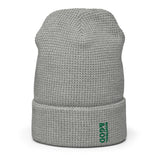 Basketball &God Vertical Evergreen Waffle Beanie