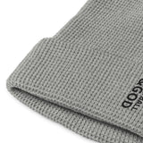 Football &God Vertical Onyx Waffle Beanie